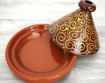 Moroccan Tagine | Glazed Tagine | Tagine for cooking | Tagine | Clay pot | Stew pot | Cooking pot | Cooking tagine | Taschin