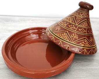 Moroccan Tagine | Glazed Tagine | Tagine for cooking | Tagine | Clay pot | Stew pot | Cooking pot | Cooking tagine | Taschin