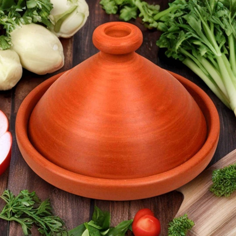 Marrakesh Terracotta Tagine – Unglazed Clay Cooking Pot — view 2