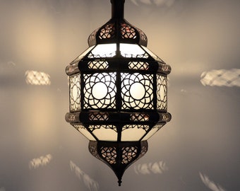 Oriental lamp | Handmade Moroccan pendant light | Hanging light | Hanging lamp | Glass lamp | Ceiling lamp | Hanging light