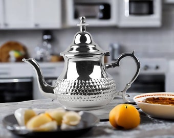 Théière orientale, théière marocaine, théière arabe, théière faite à la main, théière faite à la main, pot, pot vintage