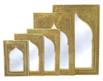 Moroccan mirror | Oriental wall mirror | Moroccan wall mirror | Mirror wall decoration vintage | Mirror art | Brass mirror