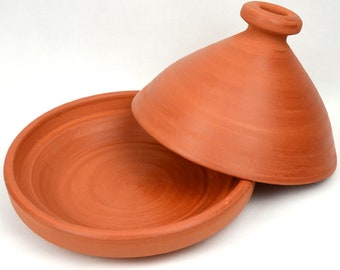 Marokkaanse tajine 30 cm, ongeglazuurde, loodvrije kleipot, handgemaakte tajine stoofpot/kookpot