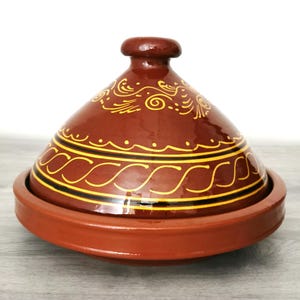 Tajine marocain, tajine émaillé, pot en terre cuite, marmite, pot de cuisson, tajine de cuisson