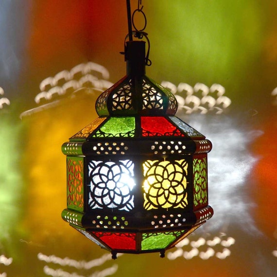 Lampe Suspension Luminaire marocaine Layan 40cm noir E14 Douille