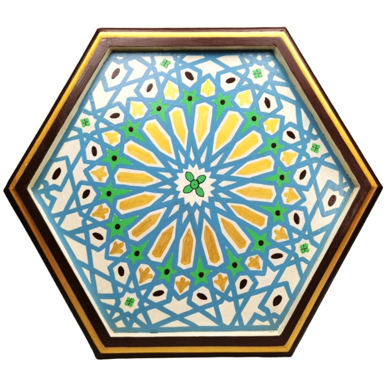 Table marocaine, table orientale peinte à la main, table, table d'appoint, table d'appoint marocaine, table d'appoint orientale image 3