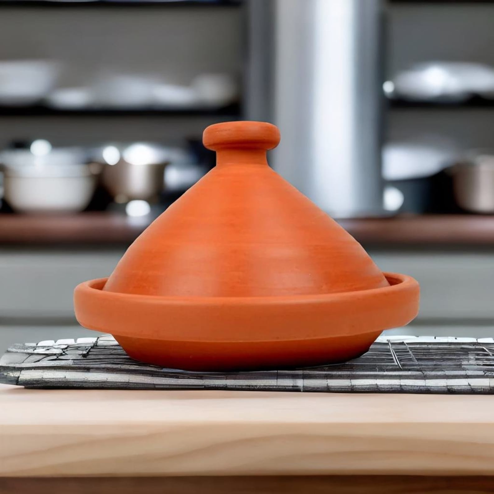 Marrakesh Terracotta Tagine – Unglazed Clay Cooking Pot