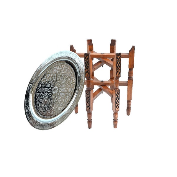 Handgefertigter Beistelltisch | Marokkanischer Beistelltisch | Orientalischer Tisch | Tisch | Marokkanischer Teetisch | Marokkanischer Tisch