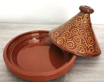 Moroccan Tagine | Glazed Tagine | Tagine for cooking | Tagine | Clay pot | Stew pot | Cooking pot | Cooking tagine | Taschin