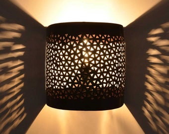 Oosterse wandlamp, Marokkaanse wandlamp, lampenkap, handgemaakte lamp, vintage wandlamp, design wandlamp, boho wandlamp