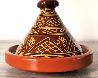 Moroccan Tagine | Glazed Tagine | Tagine for cooking | Tagine | Clay pot | Stew pot | Cooking pot | Cooking tagine | Taschin