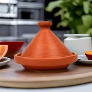 Marockansk tagine 26 cm oglaserad berberlerkruka Tagine Tajine Blyfri original från Marocko Handgjord från Marocko Gryta Kokgryta