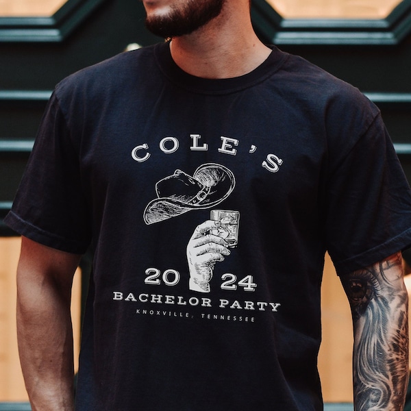 Personalized Bachelor Party Shirts, Matching Bachelor Party Shirts, Group Shirts for Bachelor Party, Cowboy Bachelor Party, Whiskey Shirts