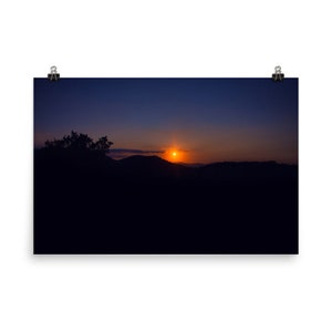Poster sunset in the hills