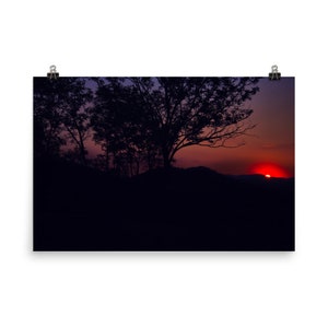 Poster sunset in the hills