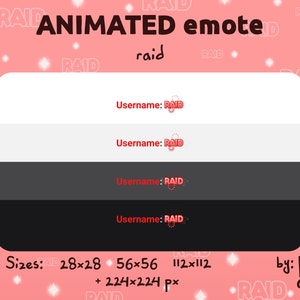 Raid Animation Button RAID - ANIMATED Emote / for Twitch, Discord, Kick / Stream / Streamer ...