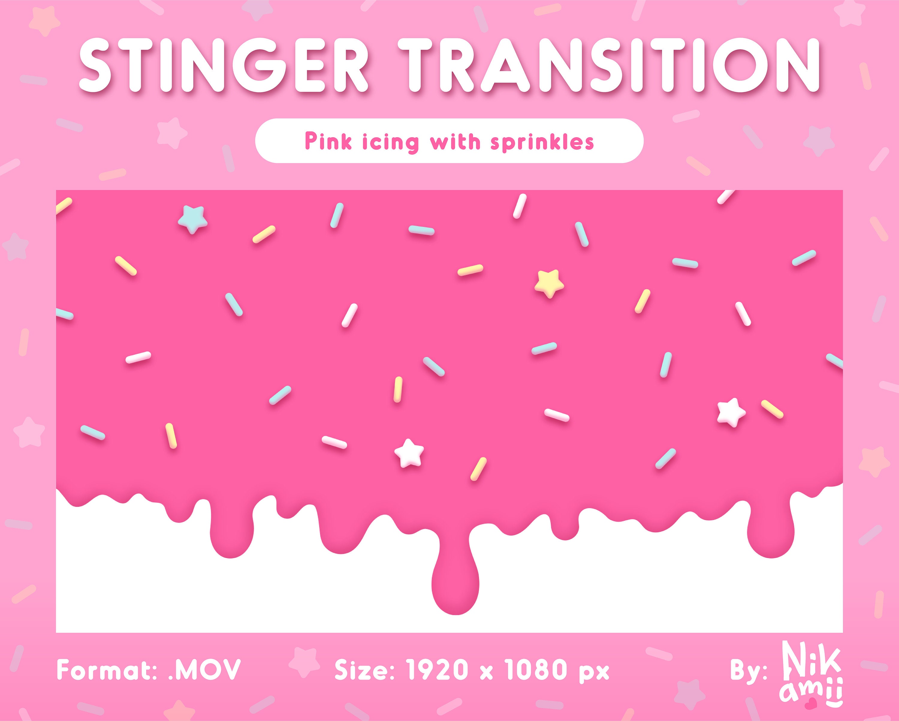 Stinger Transition - Pink Icing With Sprinkles / Twitch, Kick Stream ...