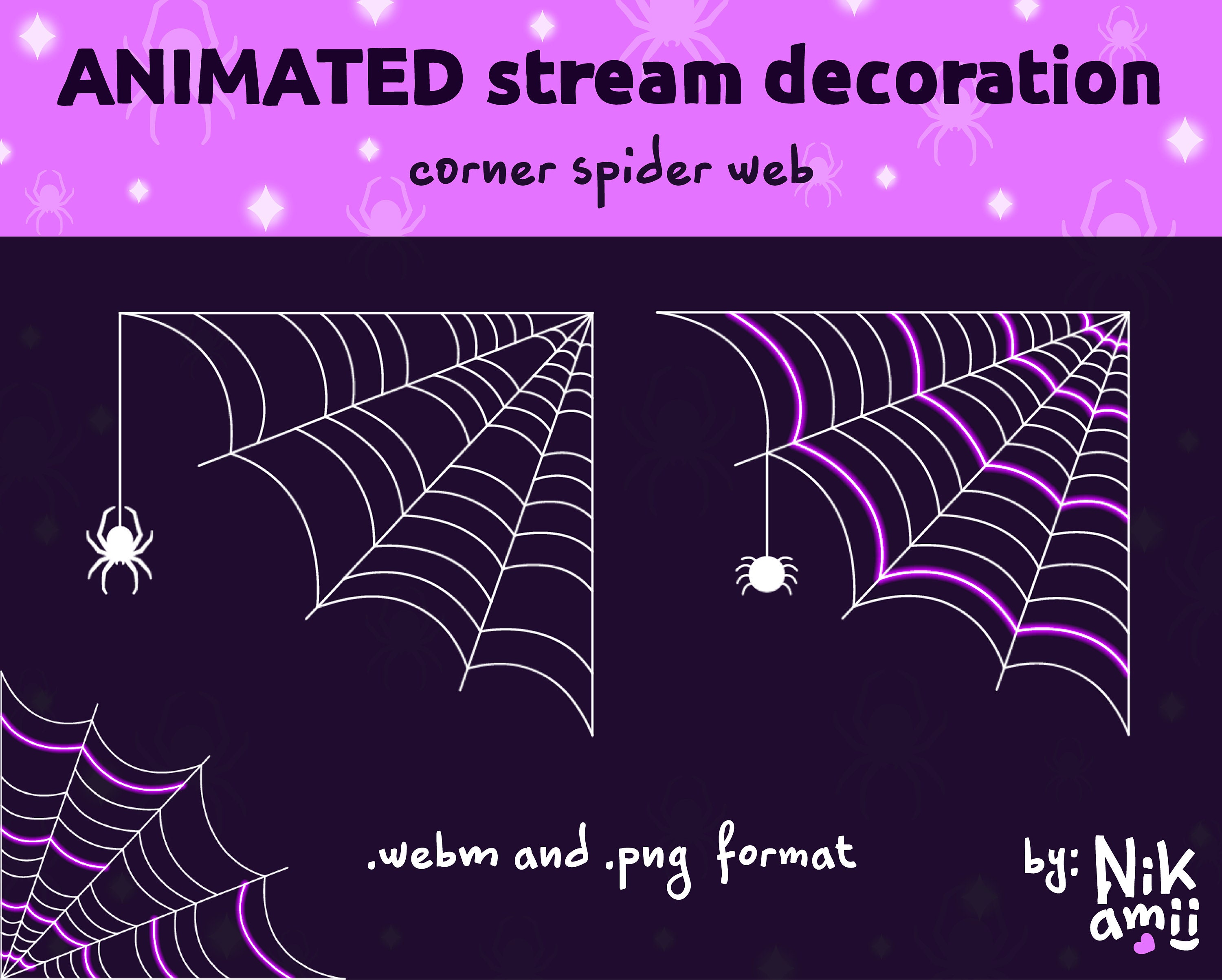 Purple spider web decoration deals