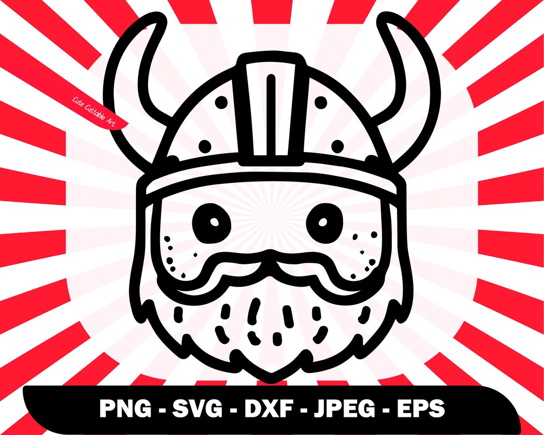 Cute Viking Head Wit Horned Helmet Svg Cut Filesvg Cut File - Etsy