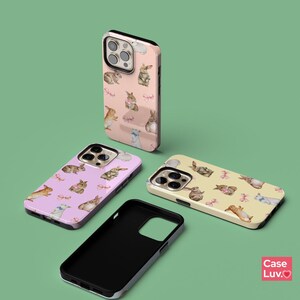 Cute Easter Baby bunny Tough phone case - Rabbit mom phone case - iPhone 15, iPhone 14, iPhone 13, iPhone 12, iPhone 11, Galaxy S23, S22