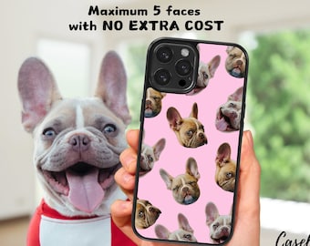 Coque de portable personnalisée avec tête de chien - Coque de portable personnalisée pour chien - Coque de portable personnalisée avec photo - iPhone 13 maman chien - iPhone 12 - iPhone 11 - cadeau