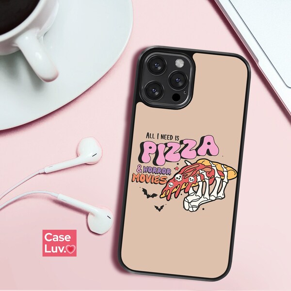 Horror Pizza Phone case cover for Gothic Lovers gifts iPhone 15 iPhone 14 iPhone 13 iPhone 12 iPhone 11 iPhone XS XR  iPhone Spooky Season