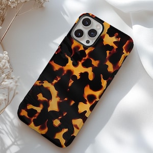 Tortoise Print Phone Case, Animal Print Phone Case, Fall Trendy Phone Case for iPhone 16, 15, 14, 13, 12, 11, Samsung S24, S23, Google 8, 7