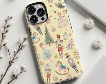 Nutcracker iPhone Case for Christmas Gift iPhone Cover for iPhone 16, 15, 14, 13, 12, 11, Galaxy S24, Ballet Coquette Aesthetic Gift for her