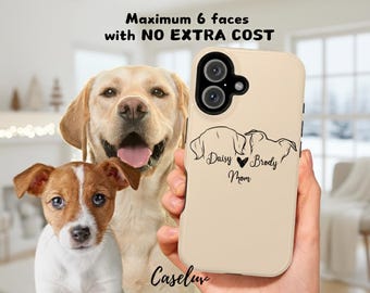 MagSafe Custom Dog Ears Phone Case with Personalized Dog Name Phone Case Custom Dog Phone Case Christmas Gift for Dog Mom