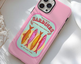 Sardines Tin Phone Case: Protective Dual Layer Design