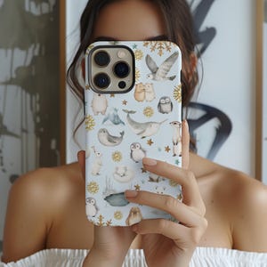 Arctic Animal Phone Case for Christmas Gift iPhone Cover for iPhone 16, 15, 14, 13, 12, Galaxy S24, Antarctic Wildlife Phone cover for her