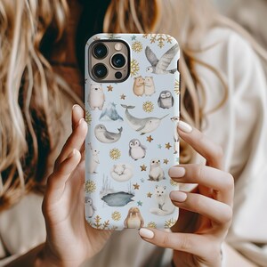 Antarctic Animal Penguin Seal Phone Case for Christmas Gift iPhone Cover for iPhone 16 15 14 13 12 Galaxy S24 Arctic Wildlife Phone cover
