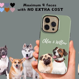 MagSafe Custom Dog Digital Portrait Phone Case with Personalized Pet Phone Case Custom Cat Custom Dog Phone Case Pet Painting Memorial Gift