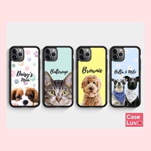 Custom Dog Phone case, Dog Picture gift, Cat Personalized, Dog Face Phone case, iPhone 14, iPhone 13, iPhone 12, iPhone 11, Dog Cat mom gift