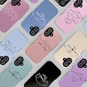 MagSafe Custom Dog Ears Phone Case with Personalized Dog Name Phone Case Custom Dog Phone Case Christmas Gift for Dog Mom