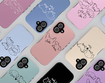 MagSafe Custom Dog Ears Phone Case with Personalized Dog Name Phone Case Custom Dog Phone Case Christmas Gift for Dog Mom