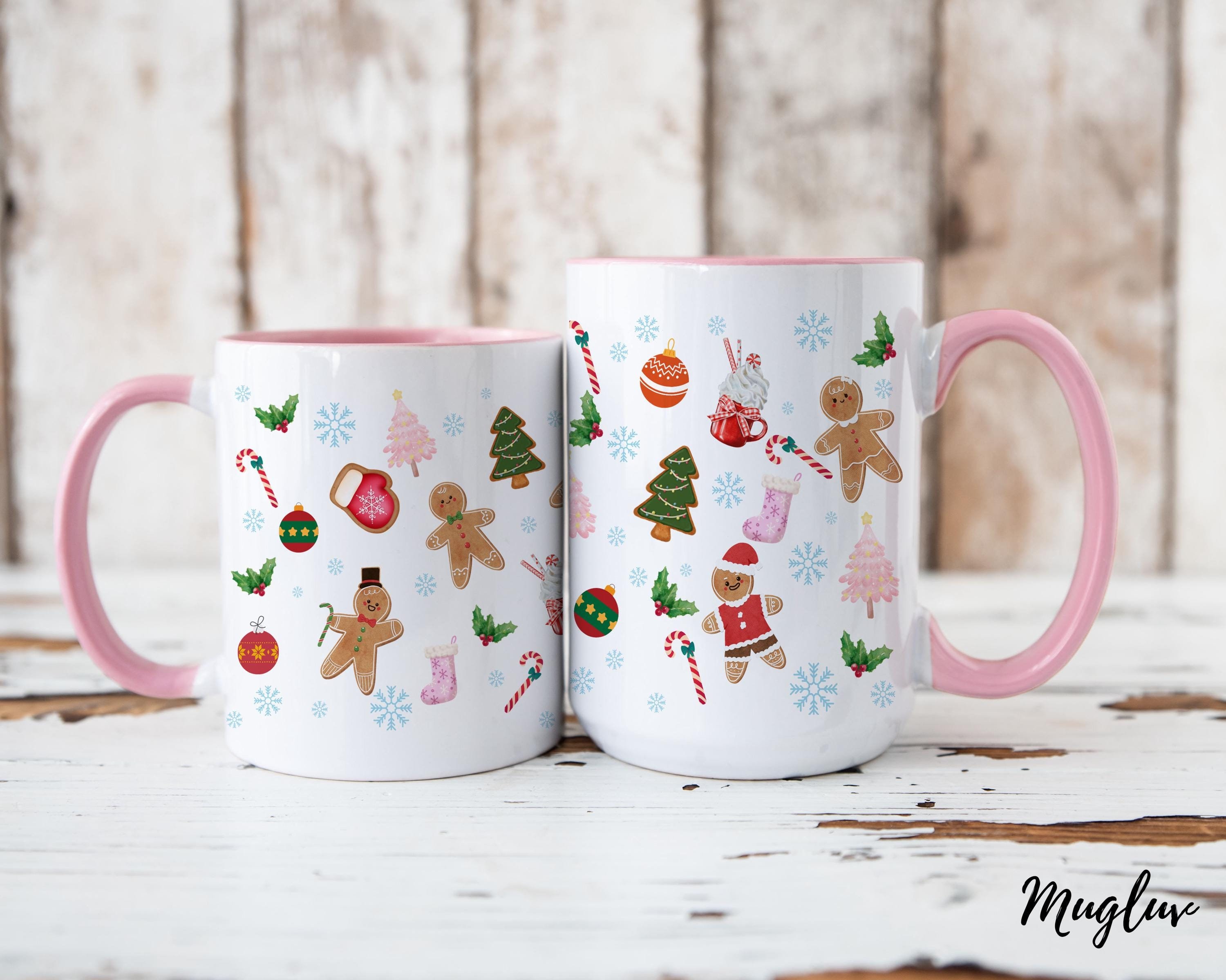 Christmas Gift Gingerbread Man Mug, Christmas Coffee Mug, Festive Mug Cookie Lover Gift Winter Coffee, Retro Christmas Party Mug, Coco Mug