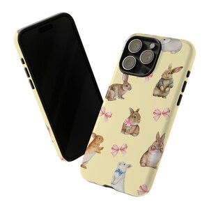 Cute Easter Baby bunny Tough phone case - Rabbit mom phone case - iPhone 15, iPhone 14, iPhone 13, iPhone 12, iPhone 11, Galaxy S23, S22