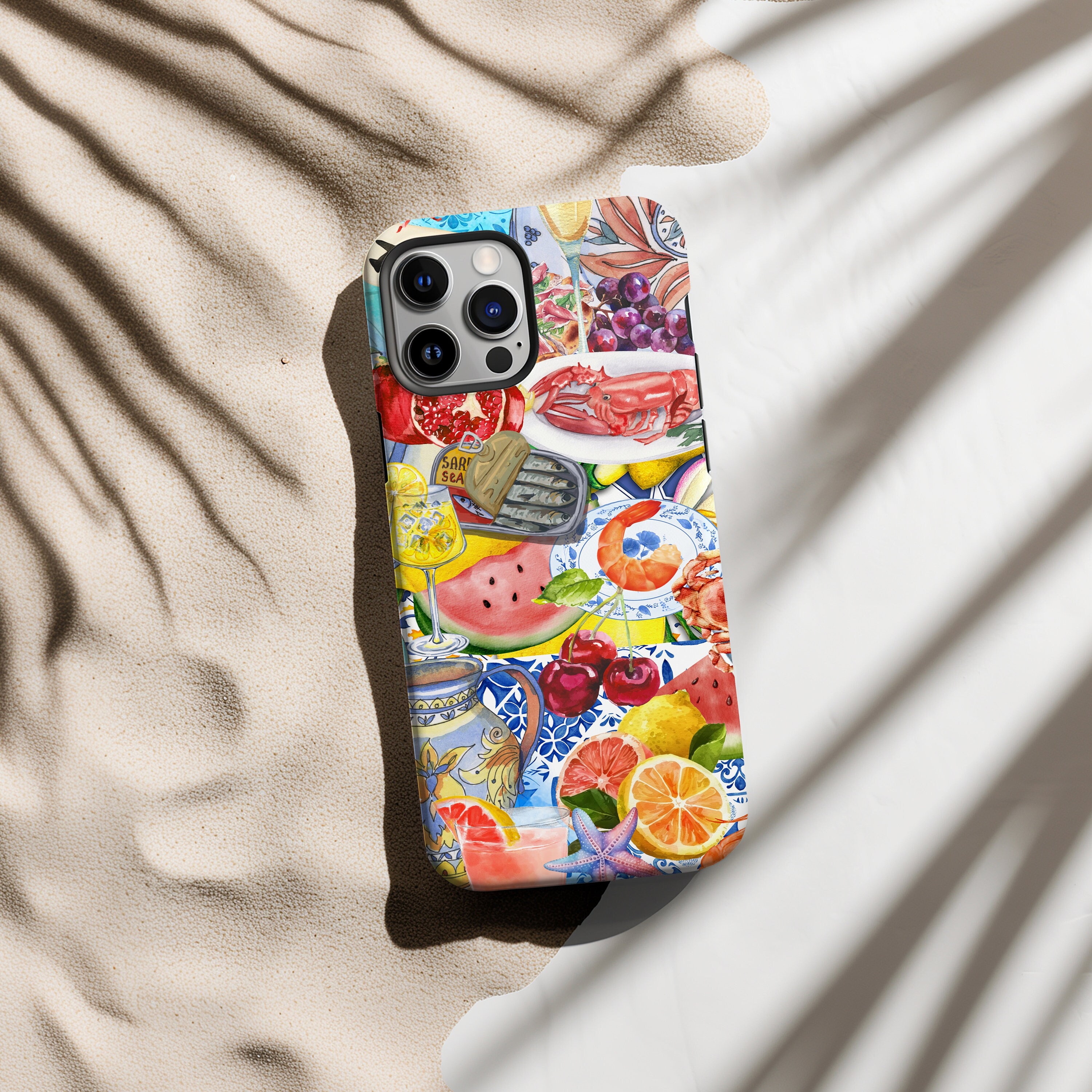 European Summer Collage Aesthetic Phone Case for Summer Vacation - Italian Summer Phone Case - Trendy Coastal iPhone Case for MagSafe
