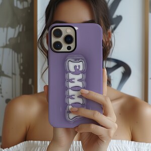 3D Inflated Custom Design Phone case Personalized Name Initial Phone Case for her iPhone 15, 14, 13, 12,  Galaxy S24 Customizable Phone Case