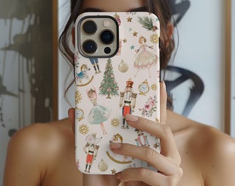 Nutcracker iPhone Case for Christmas Gift iPhone Cover for iPhone 16, 15, 14, 13, 12, 11, Galaxy S24, Ballet Coquette Aesthetic Gift for her