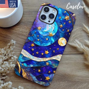 Stained Glass Starry Night MagSafe iPhone Case