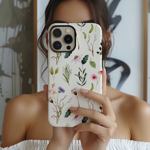Aesthetic Wildflower Phone Case cover for her iPhone 15 iPhone 14 iPhone 13 iPhone 12 iPhone 11 Pixel 7 Galaxy S23 Tough Phone Case