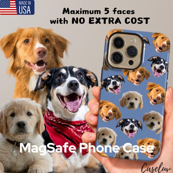 Custom Pet Photo MagSafe Phone Case: Dog & Cat Design