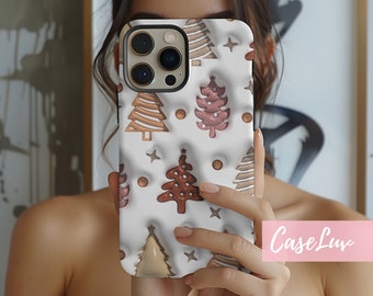 3D Christmas Tree MagSafe iPhone Case: Winter Holiday Design