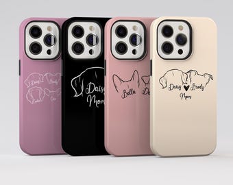 Personalized Dog Ears Phone Case: MagSafe iPhone Cover, Dog Lover Gift