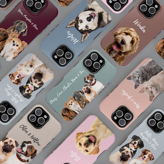 Custom Pet Portrait MagSafe Phone Case: Personalized Dog & Cat with Picture Phone Case Cat Custom Dog Phone Case Pet Painting Memorial Gift Custom Pet Portrait MagSafe Phone Case: Personalized Dog & Cat with Picture Phone Case Cat Custom Dog Phone Case Pet Painting Memorial Gift