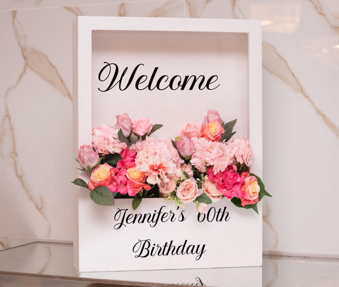 Floral Box Sign Wedding Flower Box - Wedding Sign, Wedding Flower Box Sign Baby Shower ...