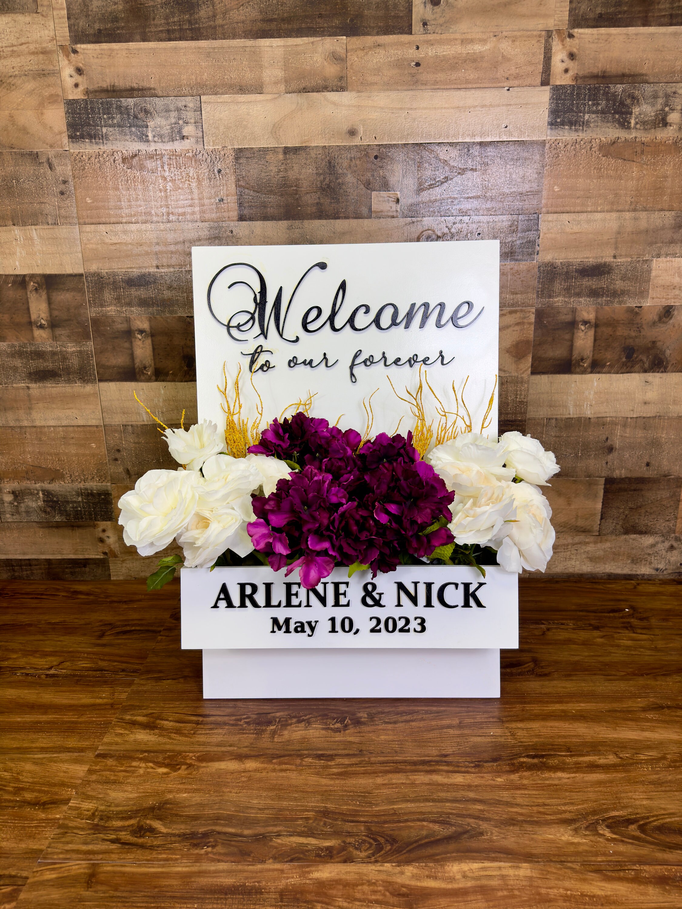 Flower Box Frame Sign Wedding Flower Box - Wedding Sign, Wedding Flower Box Sign Baby Shower ...