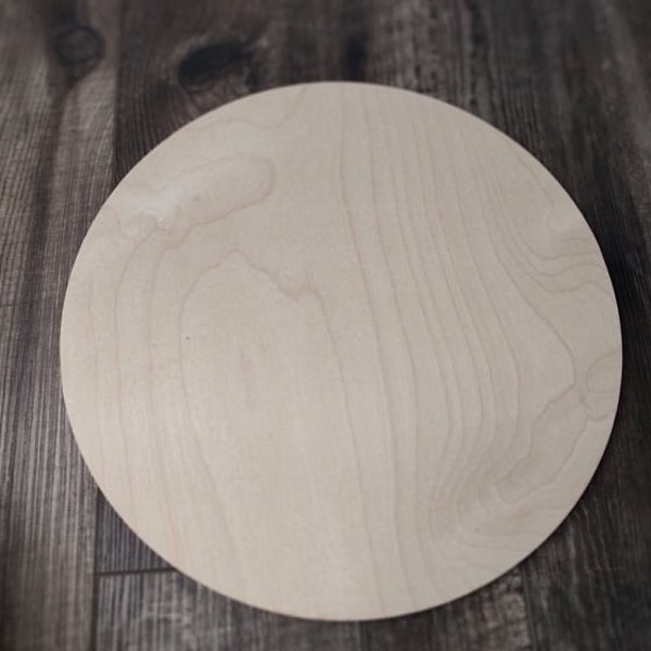 Pack of 16" Wood Circles 1/4" Birch Plywood. Choose Number of Pieces in Pack. Bulk Discounted Rounds, Door Hanger Blanks, Hand Sanded.